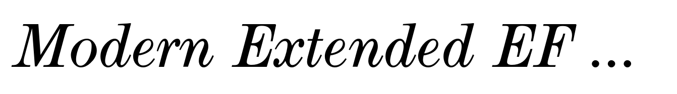 Modern Extended EF Book Italic